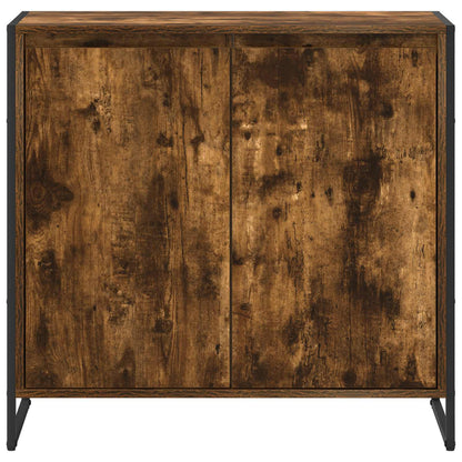 Side Cabinet Smoke Oak 79 x 36 x 75 cm Engineered Wood