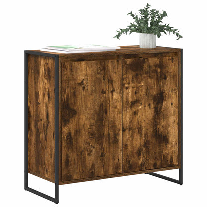 Side Cabinet Smoke Oak 79 x 36 x 75 cm Engineered Wood