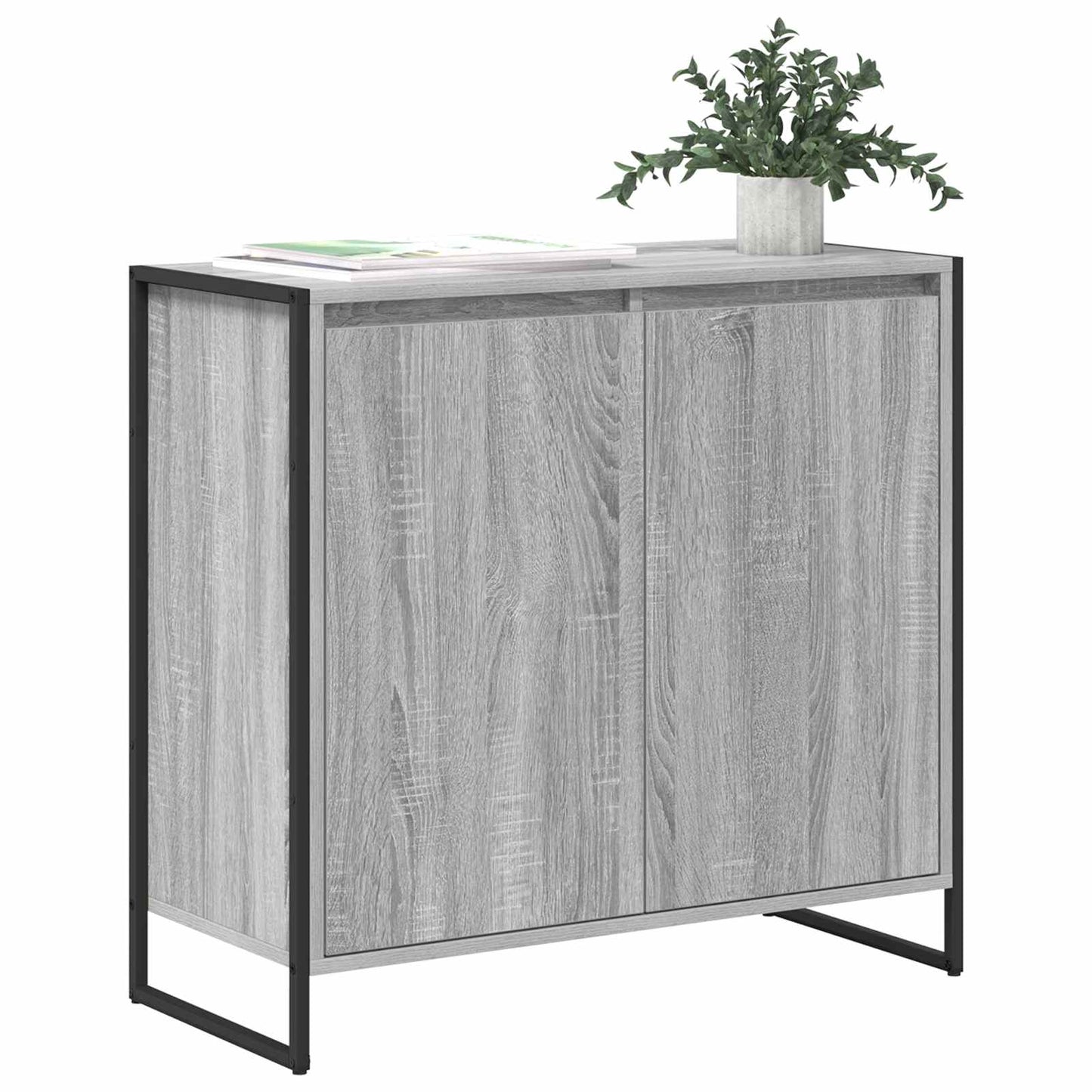 Side Cabinet Grey Sonoma 79 x 36 x 75 cm Engineered Wood