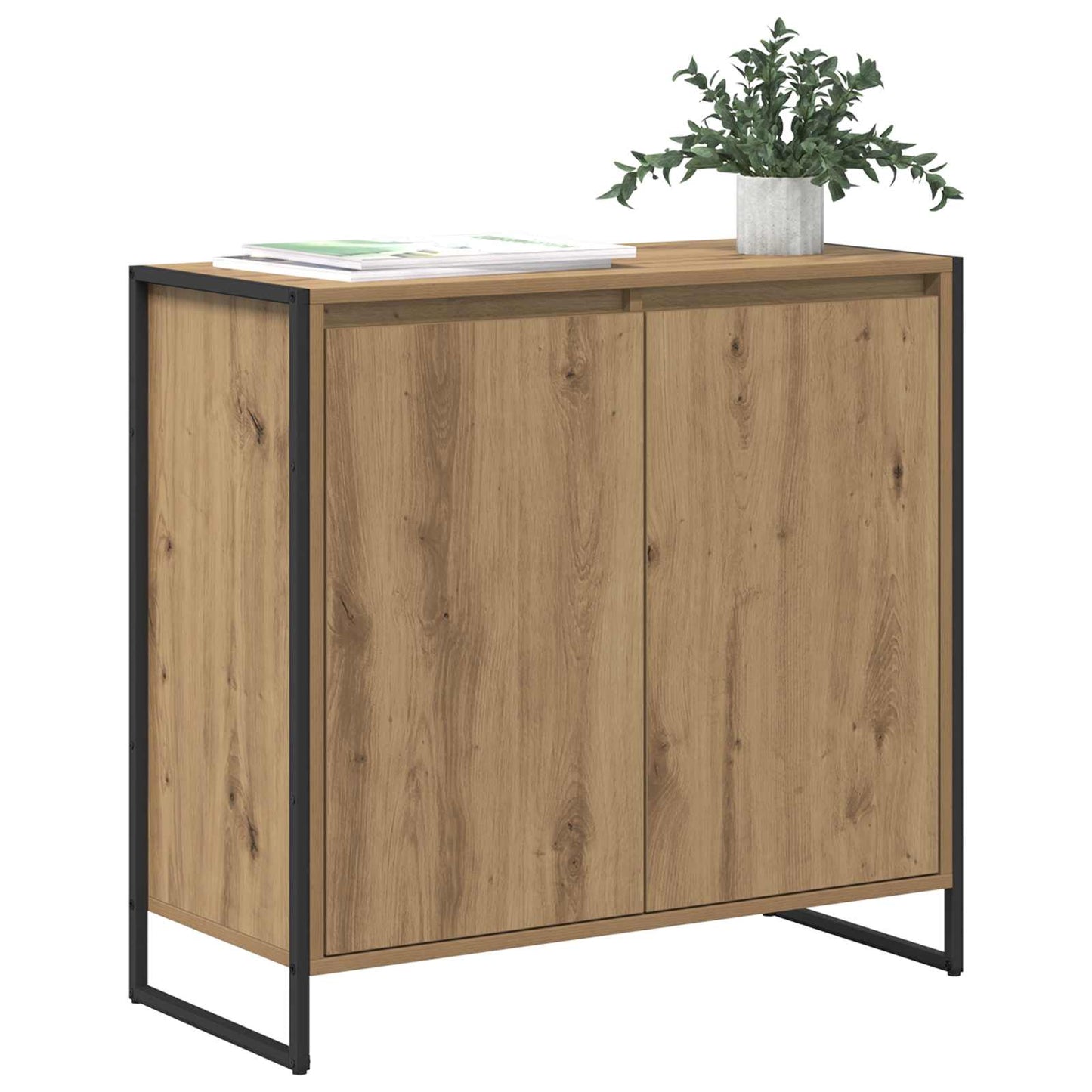 Side Cabinet Artisian Oak 79 x 36 x 75 cm Engineered Wood