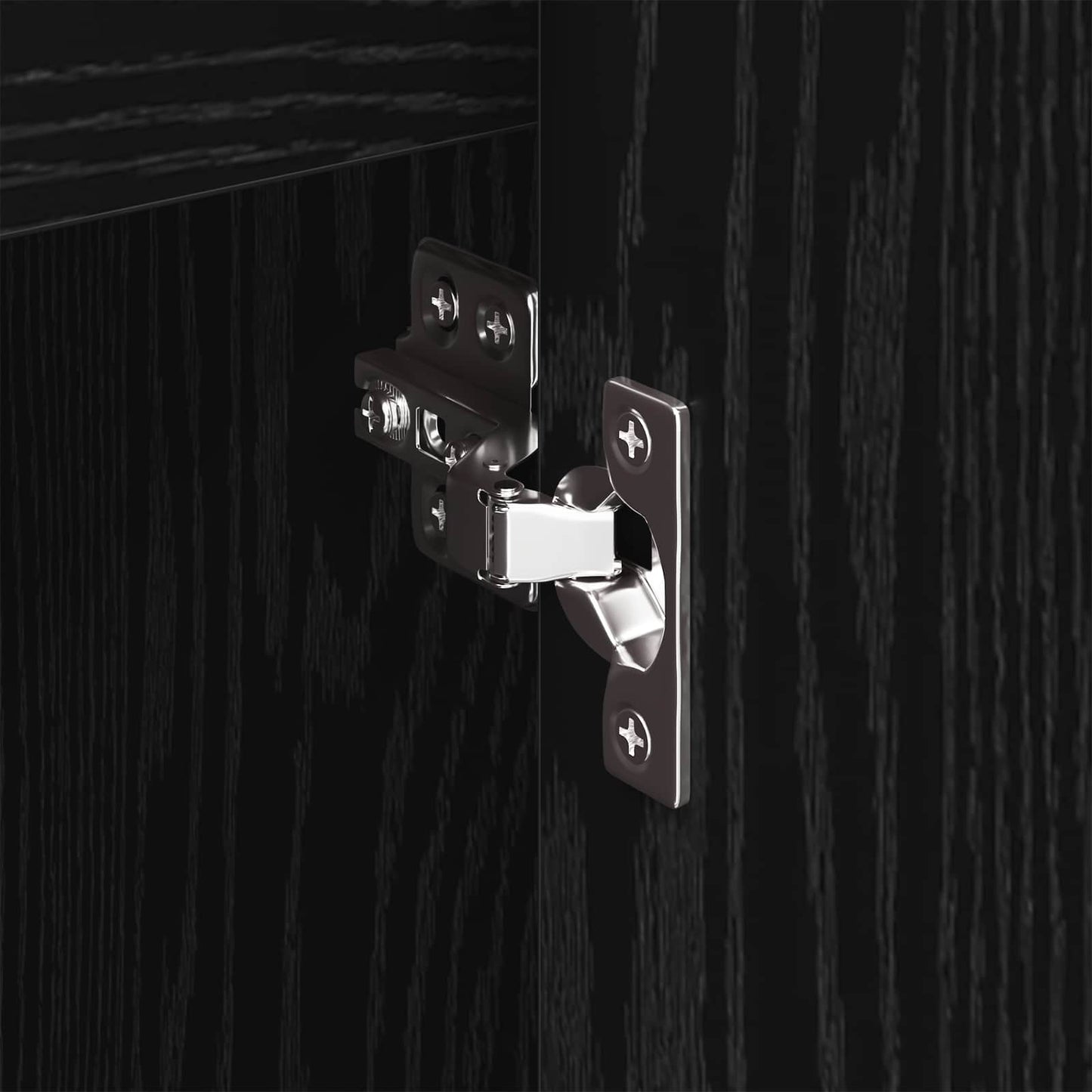 Side Cabinet Black Oak 96.5 x 30 x 75 cm Engineered Wood