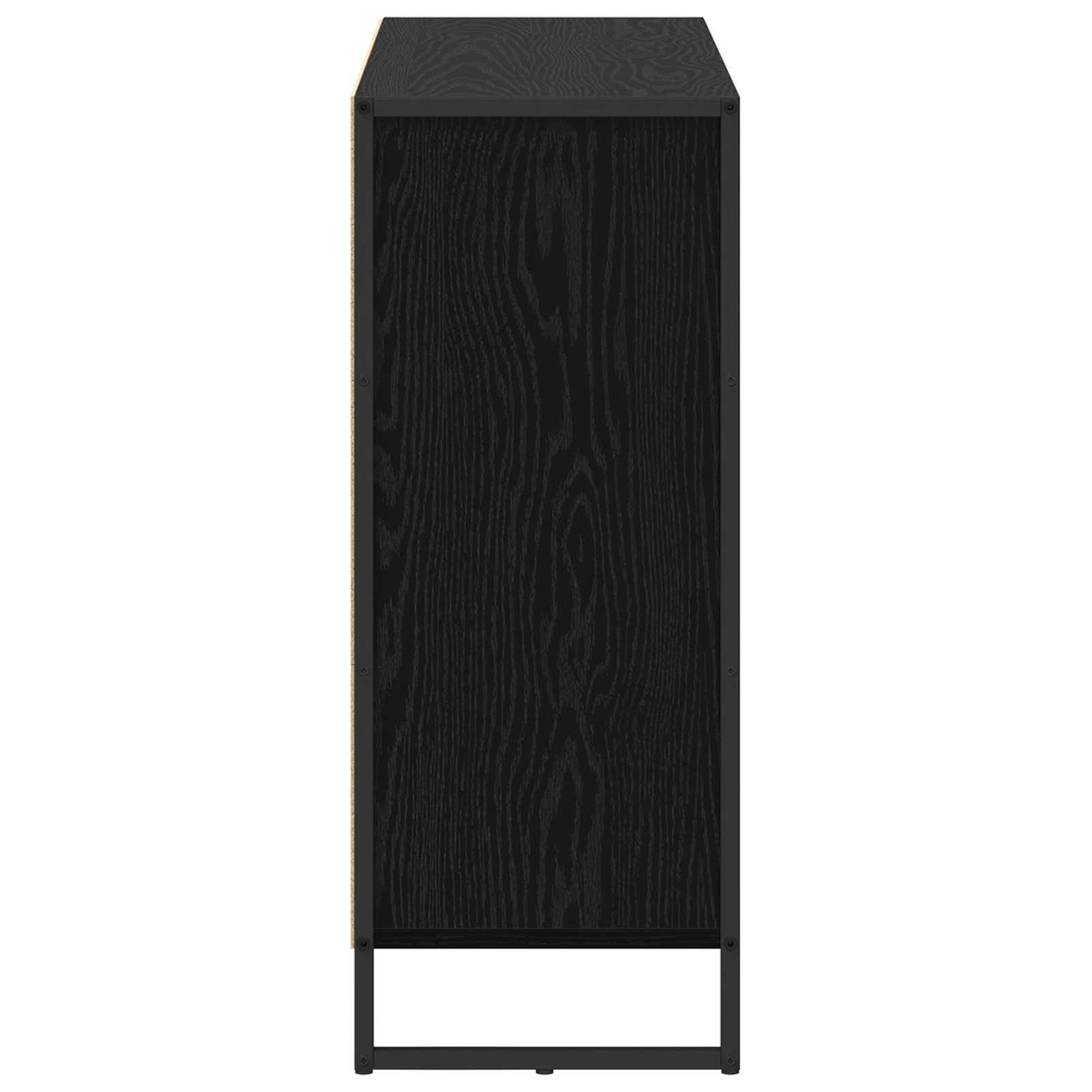 Side Cabinet Black Oak 96.5 x 30 x 75 cm Engineered Wood