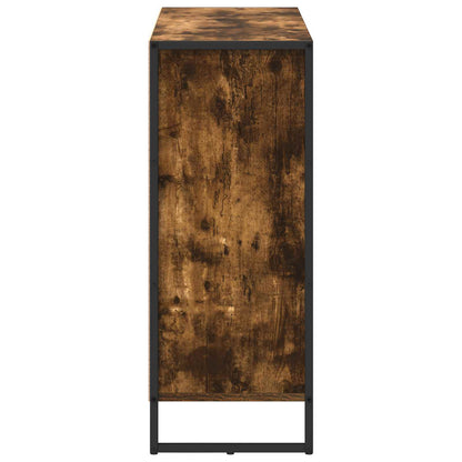 Side Cabinet Smoke Oak 96.5 x 30 x 75 cm Engineered Wood