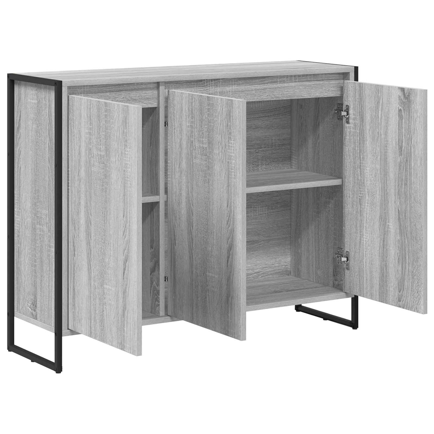 Side Cabinet Grey Sonoma 96.5 x 30 x 75 cm Engineered Wood