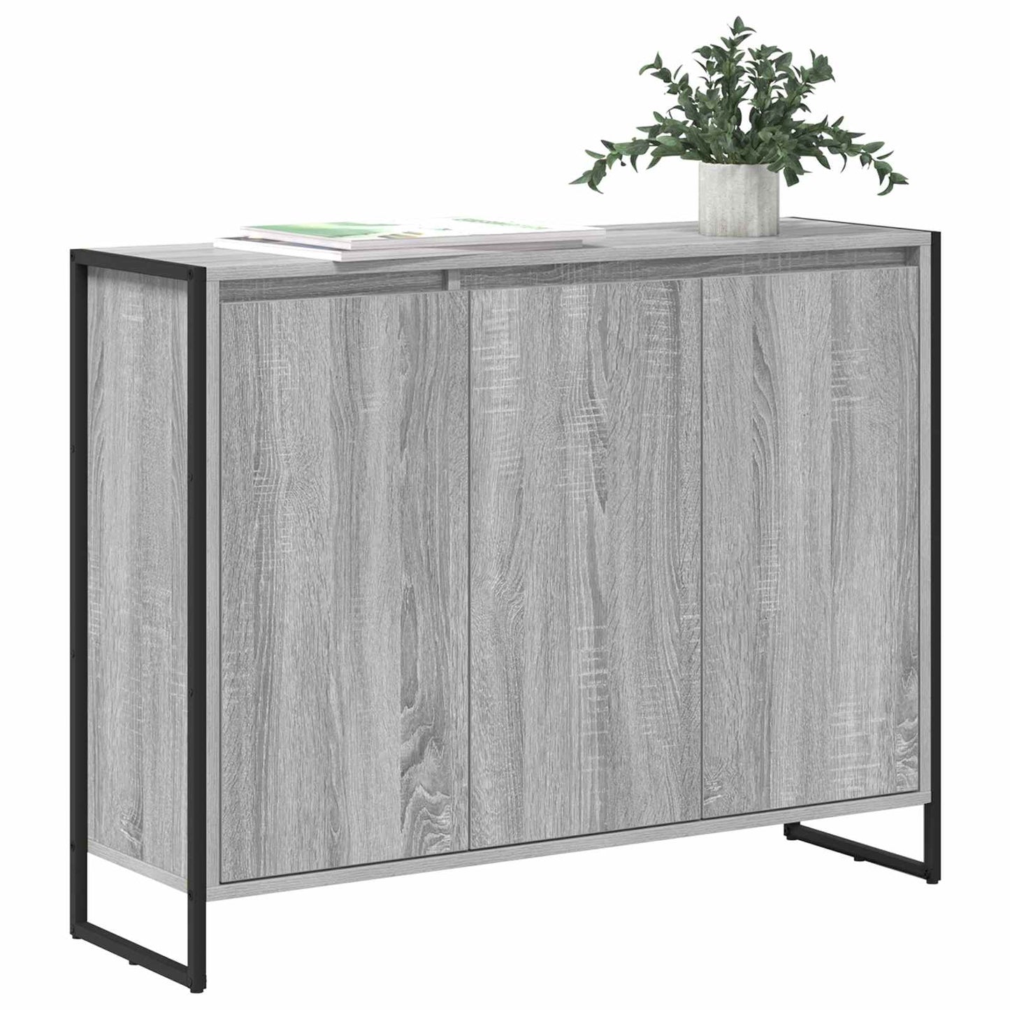 Side Cabinet Grey Sonoma 96.5 x 30 x 75 cm Engineered Wood