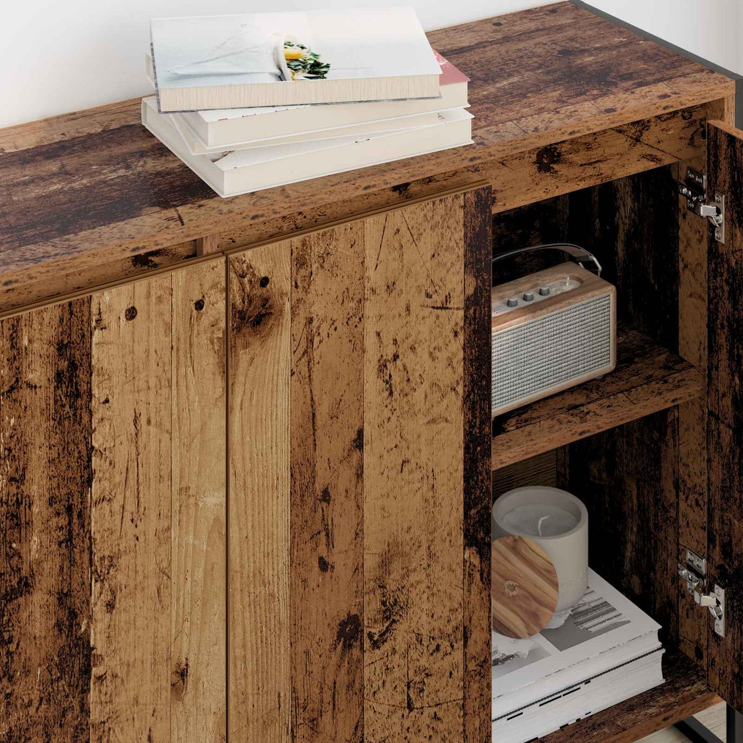 Side Cabinet Old Wood 96.5 x 30 x 75 cm Engineered Wood