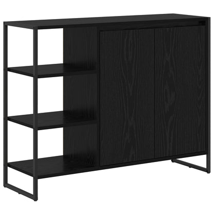 Side Cabinet Black Oak 96.5 x 30 x 75 cm Engineered Wood