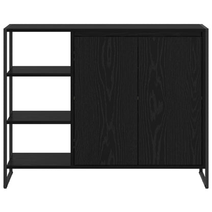 Side Cabinet Black Oak 96.5 x 30 x 75 cm Engineered Wood