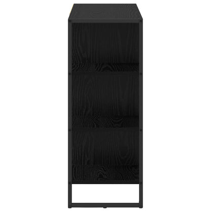 Side Cabinet Black Oak 96.5 x 30 x 75 cm Engineered Wood