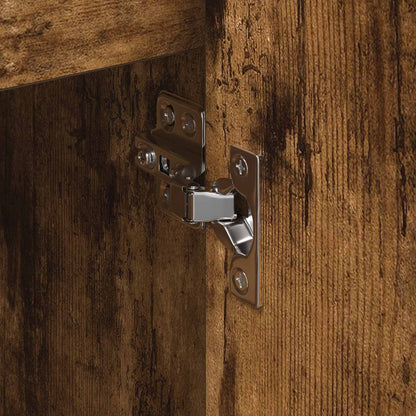 Side Cabinet Smoke Oak 96.5 x 30 x 75 cm Engineered Wood