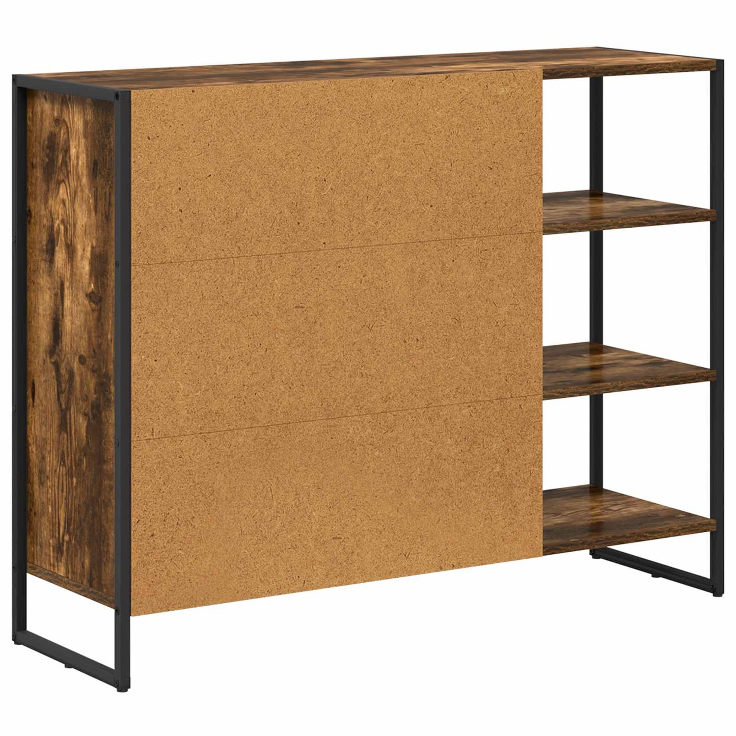 Side Cabinet Smoke Oak 96.5 x 30 x 75 cm Engineered Wood