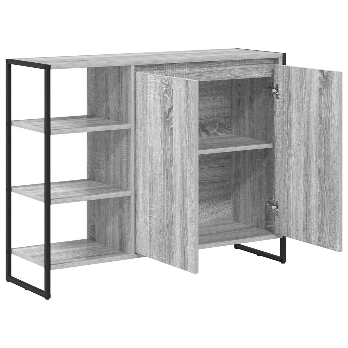 Side Cabinet Grey Sonoma 96.5 x 30 x 75 cm Engineered Wood