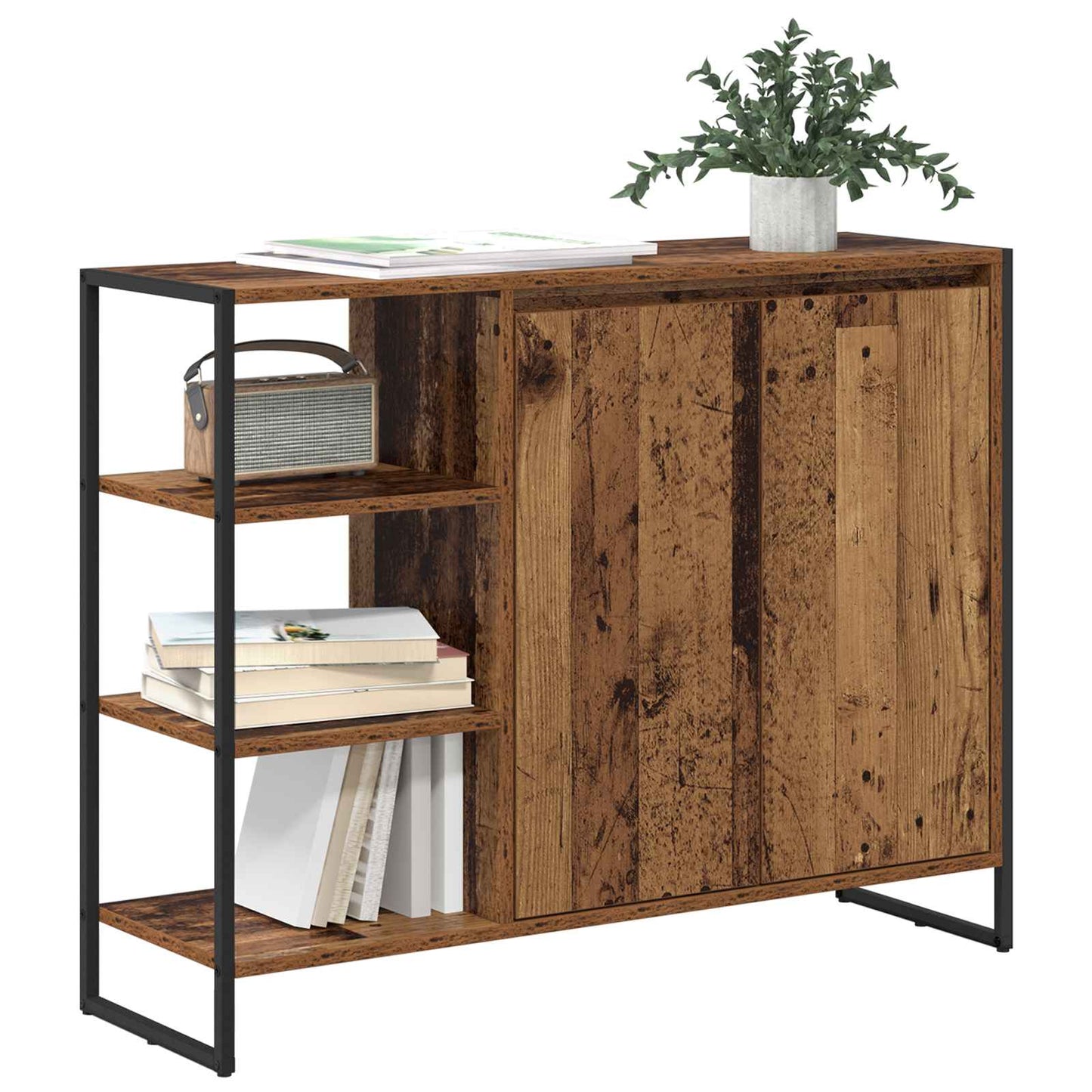 Side Cabinet Old Wood 96.5 x 30 x 75 cm Engineered Wood