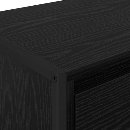 TV Cabinet Black Oak 100 x 36 x 49.5 cm Engineered Wood