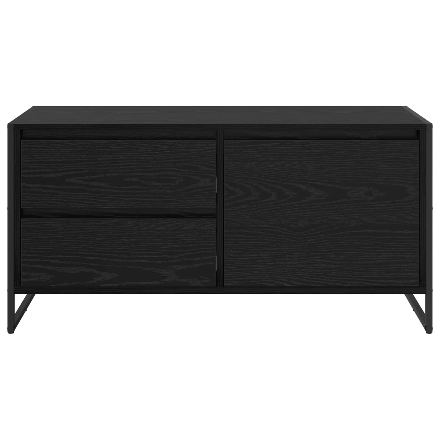 TV Cabinet Black Oak 100 x 36 x 49.5 cm Engineered Wood