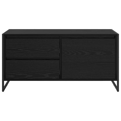 TV Cabinet Black Oak 100 x 36 x 49.5 cm Engineered Wood