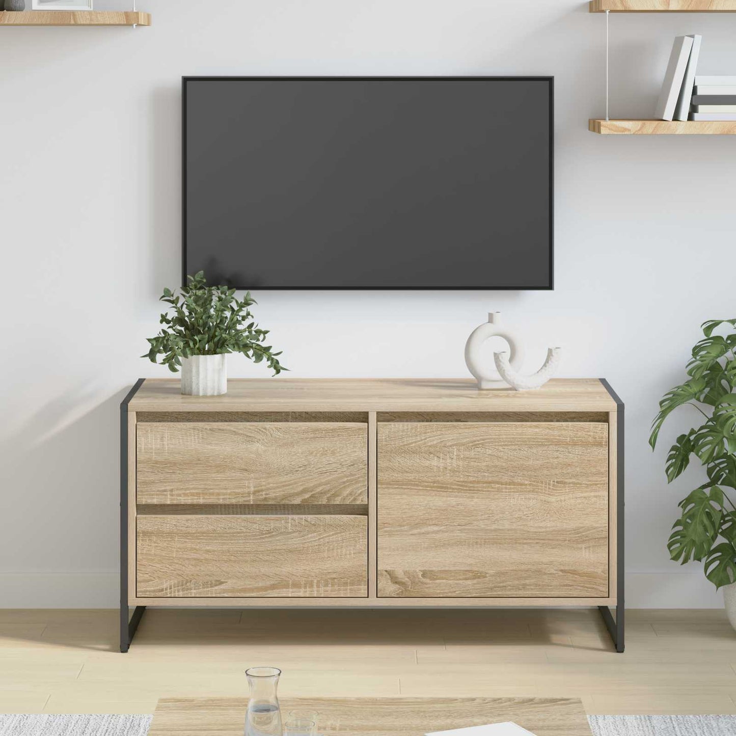 TV Cabinet Sonoma 100 x 36 x 49.5 cm Engineered Wood