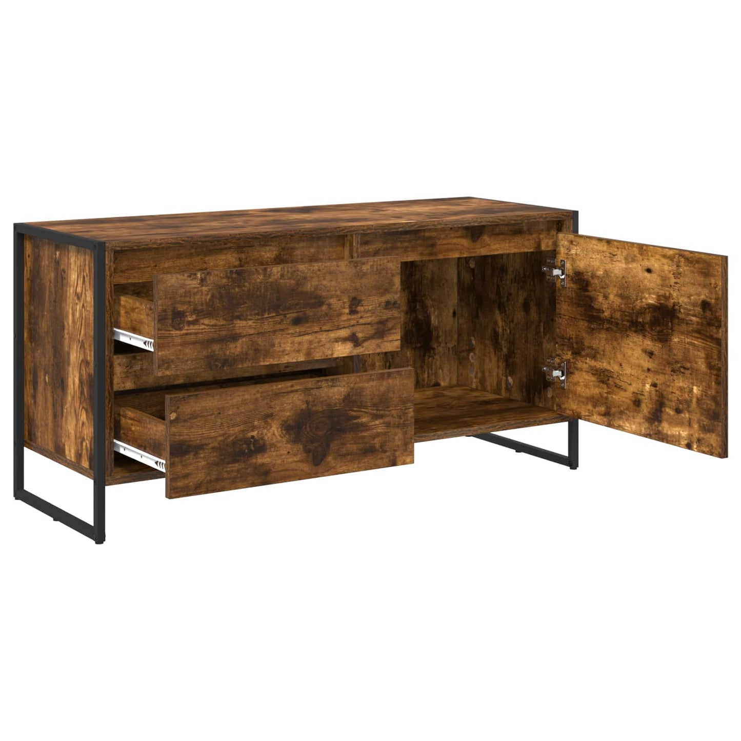 TV Cabinet Smoke Oak 100 x 36 x 49.5 cm Engineered Wood