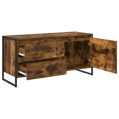 TV Cabinet Smoke Oak 100 x 36 x 49.5 cm Engineered Wood