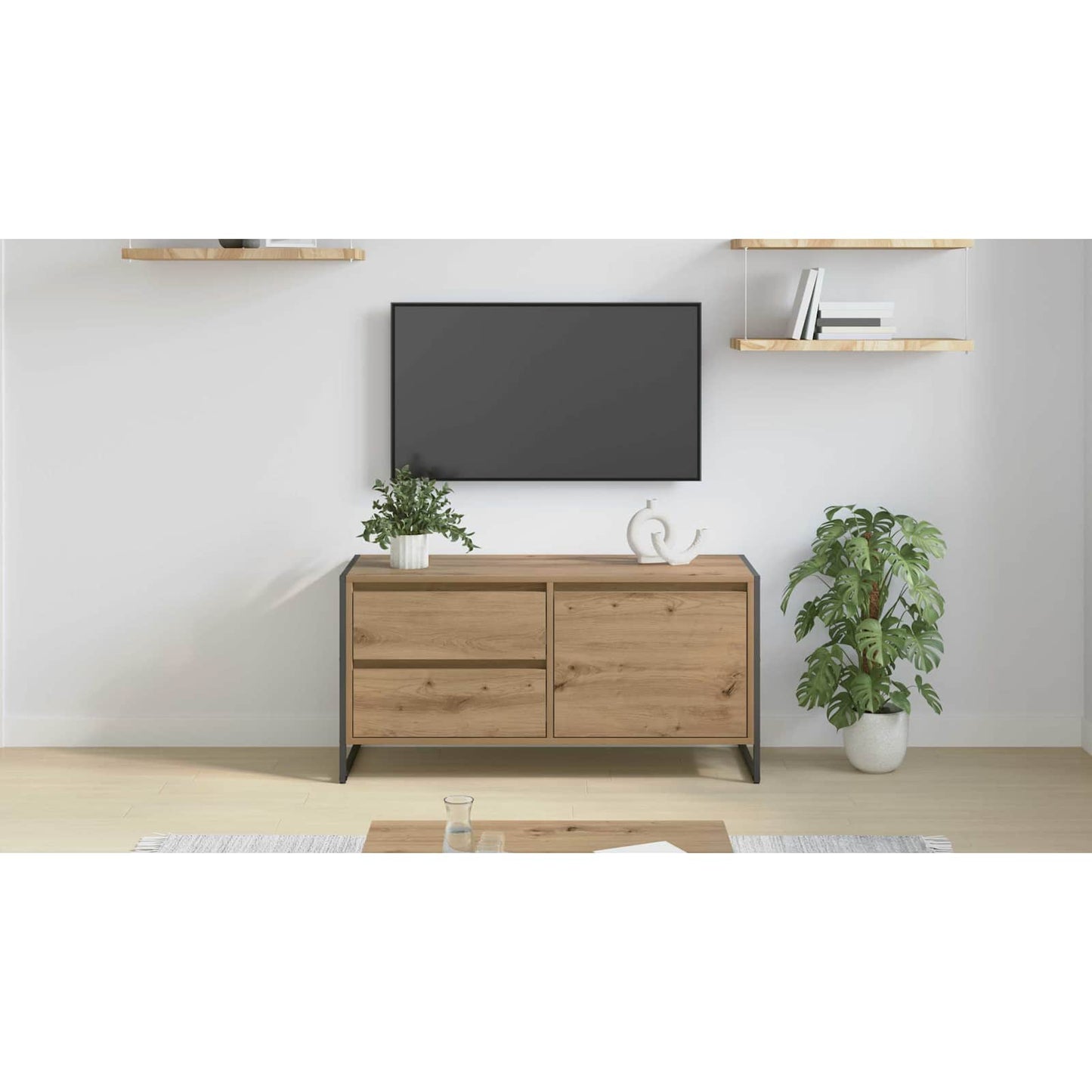 TV Cabinet Artisian Oak 100 x 36 x 49.5 cm Engineered Wood