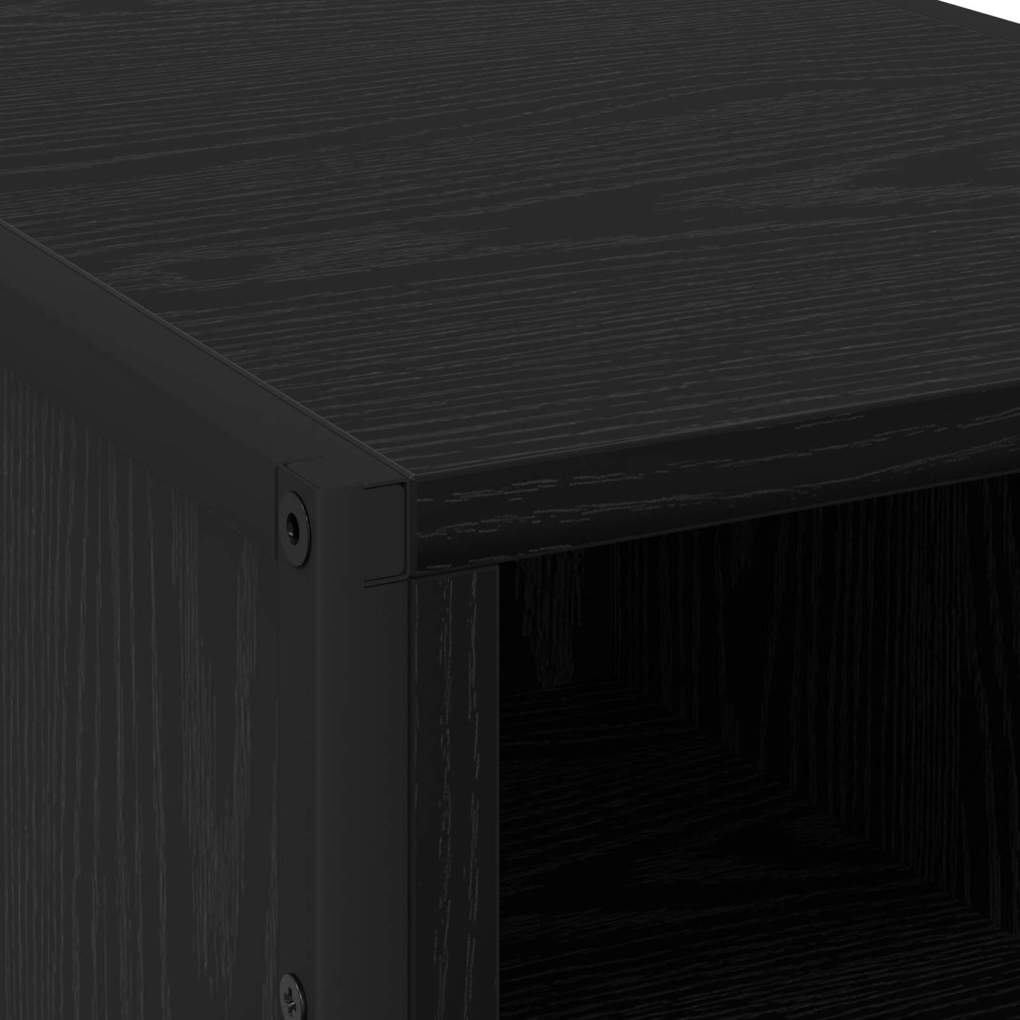 Book Cabinet Black Oak 43 x 36 x 150.5 cm Engineered Wood