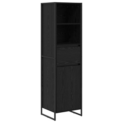 Book Cabinet Black Oak 43 x 36 x 150.5 cm Engineered Wood