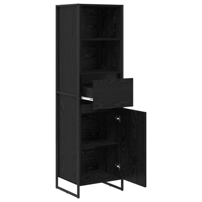 Book Cabinet Black Oak 43 x 36 x 150.5 cm Engineered Wood