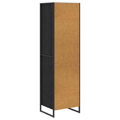 Book Cabinet Black Oak 43 x 36 x 150.5 cm Engineered Wood