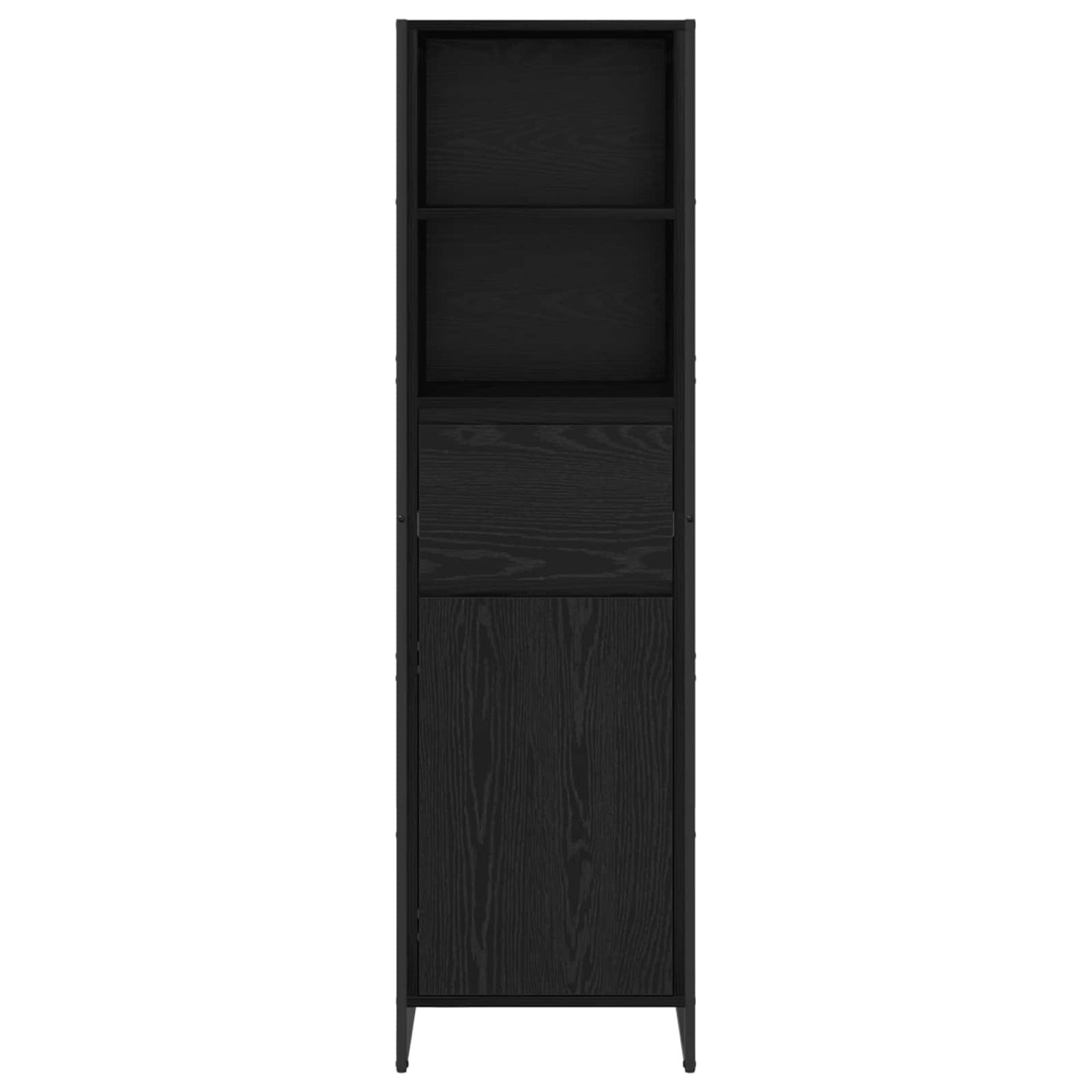 Book Cabinet Black Oak 43 x 36 x 150.5 cm Engineered Wood