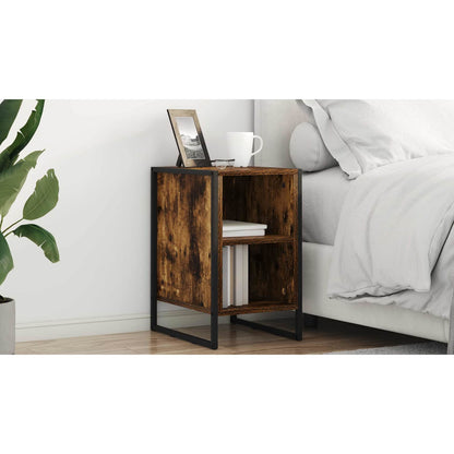 Bedside Table Smoke Oak 39.5 x 30 x 50 cm Engineered Wood