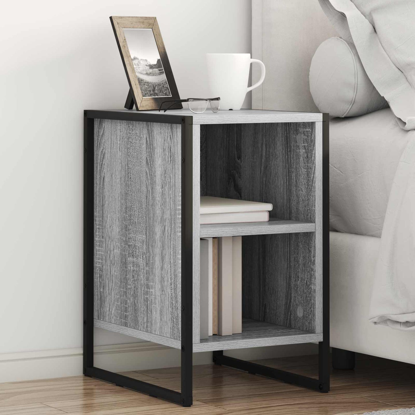 Bedside Table 2 pcs Grey Sonoma 39.5 x 30 x 50 cm