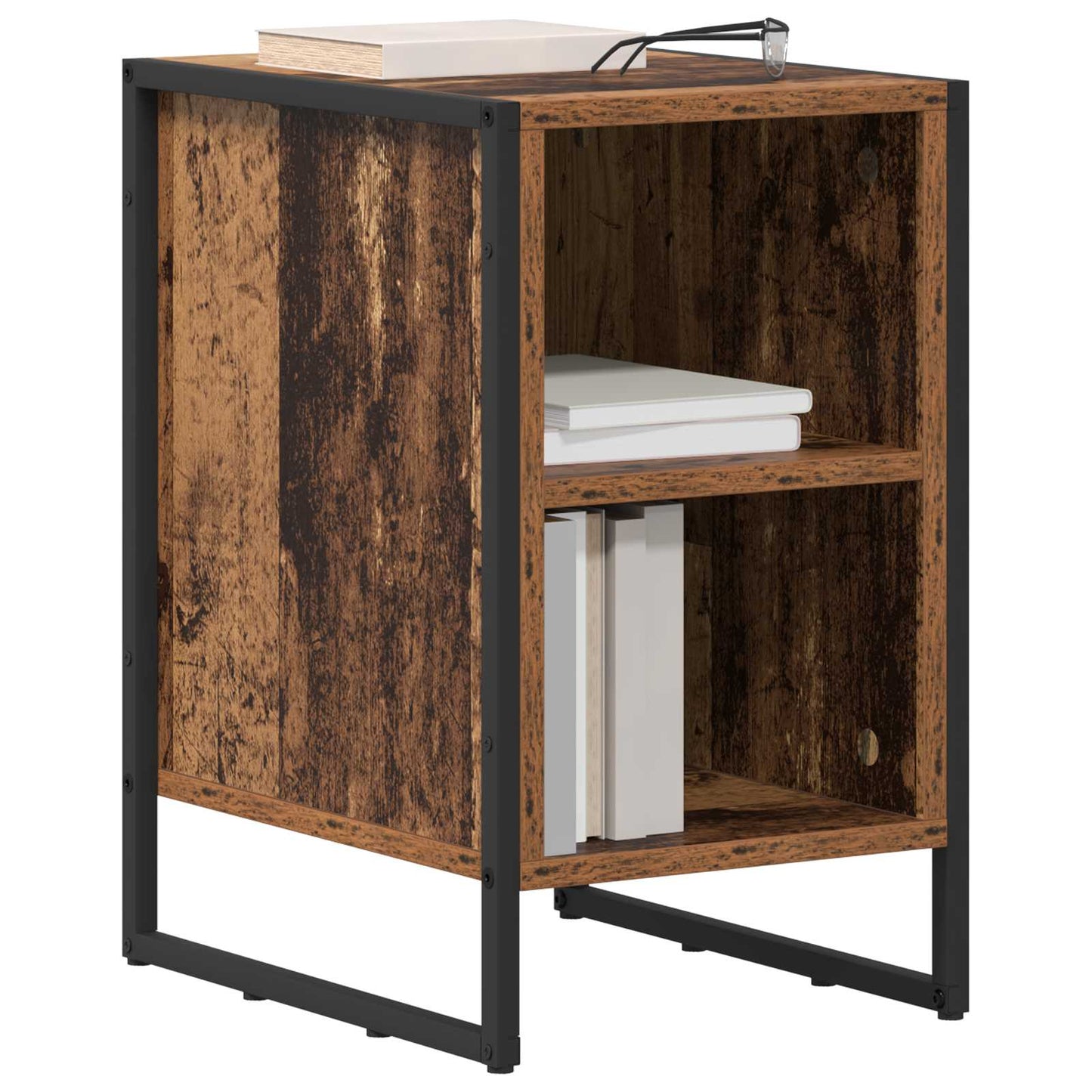 Bedside Table 2 pcs Old Wood 39.5 x 30 x 50 cm Engineered Wood