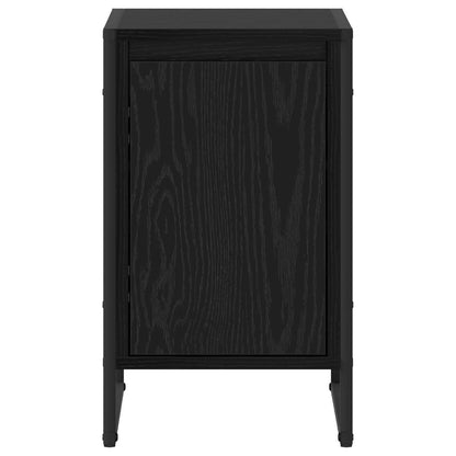 Bedside Table Black Oak 39.5 x 30 x 50 cm Engineered Wood