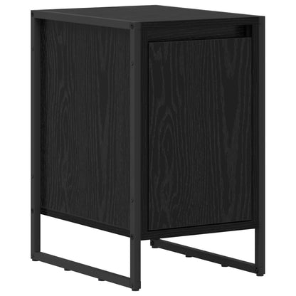 Bedside Table 2 pcs Black Oak 39.5 x 30 x 50 cm Engineered Wood