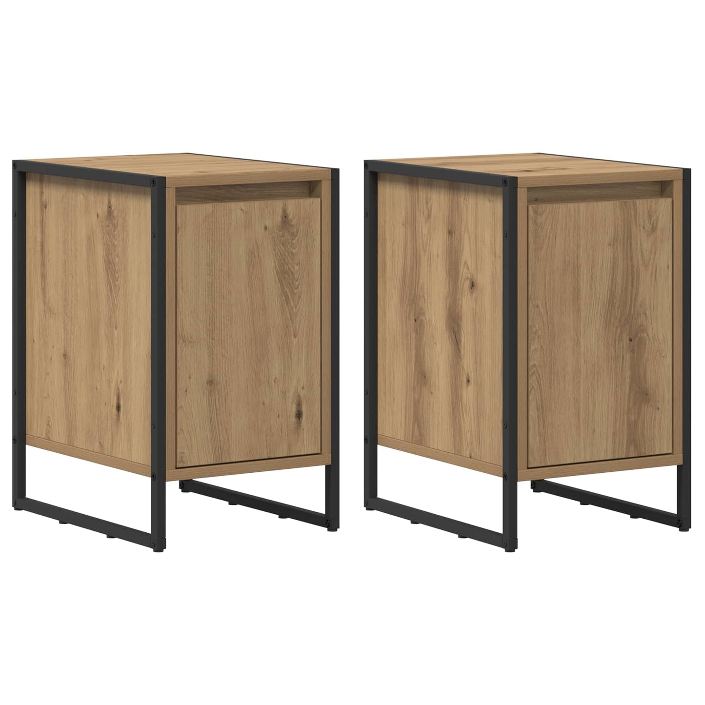 Bedside Table 2 pcs Artisian Oak 39.5 x 30 x 50 cm