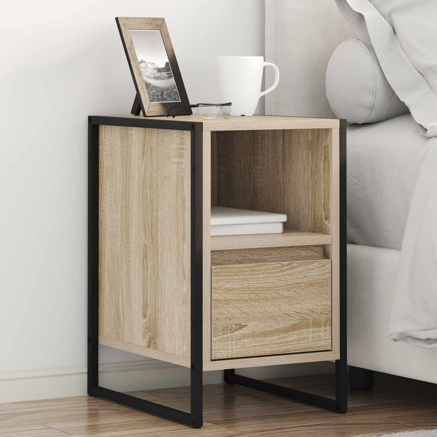 Bedside Table 2 pcs Sonoma 39.5 x 30 x 50 cm Engineered Wood