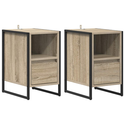 Bedside Table 2 pcs Sonoma 39.5 x 30 x 50 cm Engineered Wood