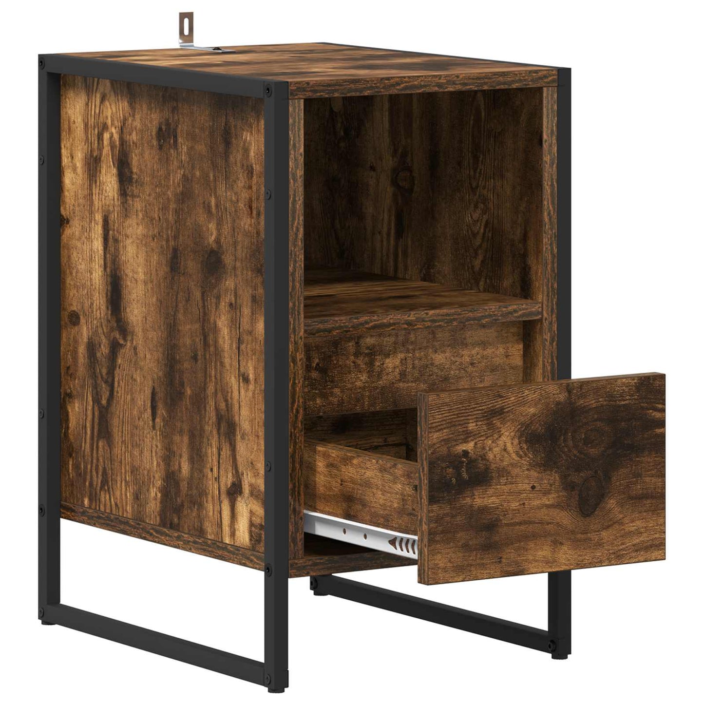 Bedside Table Smoke Oak 39.5 x 30 x 50 cm Engineered Wood