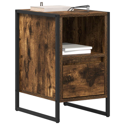 Bedside Table 2 pcs Smoke Oak 39.5 x 30 x 50 cm Engineered Wood
