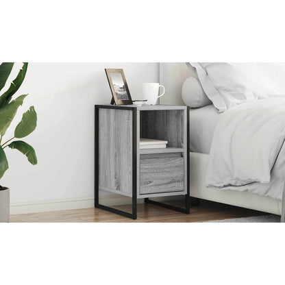 Bedside Table Grey Sonoma 39.5 x 30 x 50 cm Engineered Wood