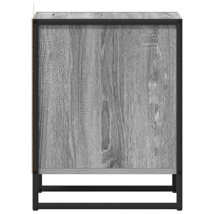 Bedside Table with Drawer 2 pcs Grey Sonoma 39.5 x 30 x 50 cm