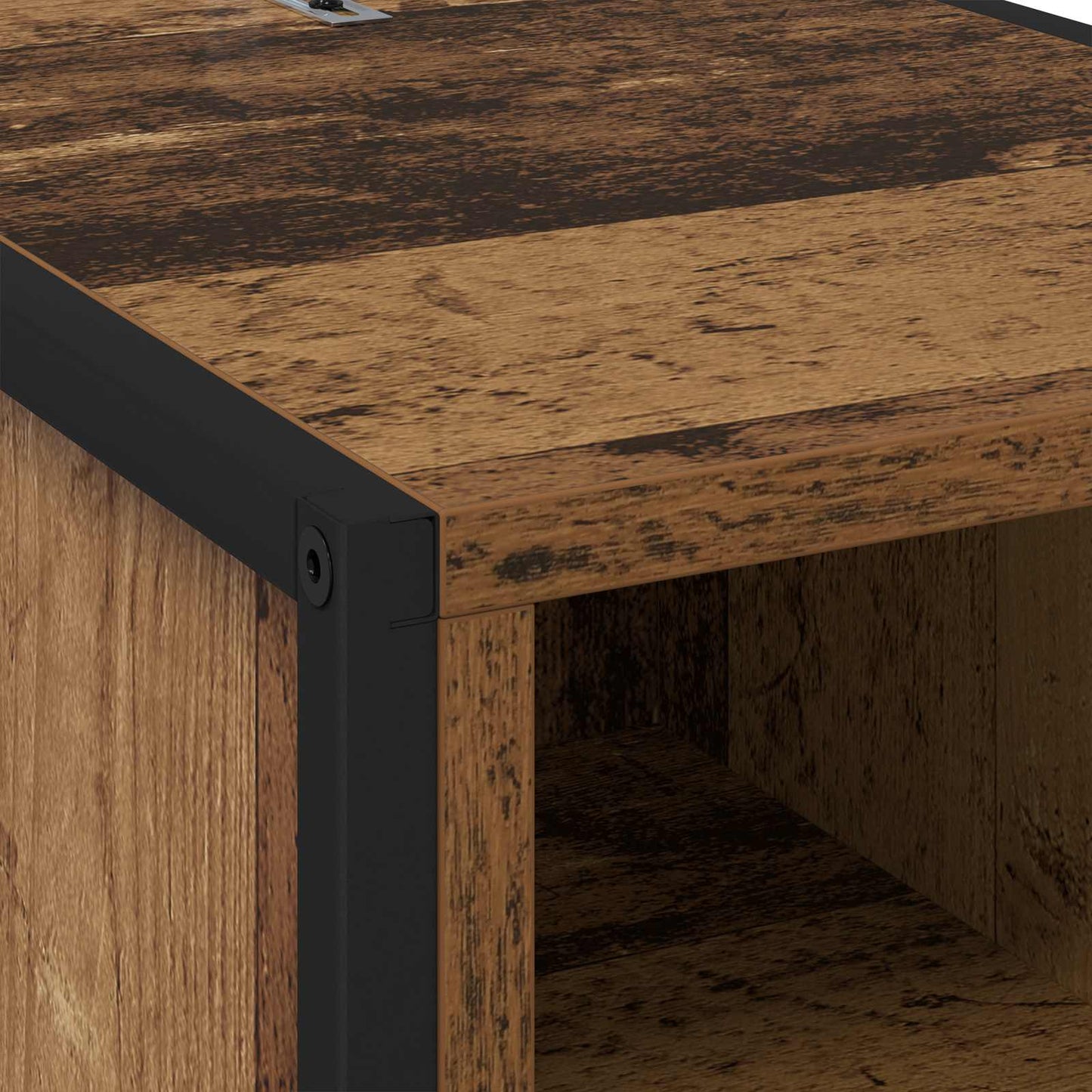 Bedside Table Old Wood 39.5 x 30 x 50 cm Engineered Wood