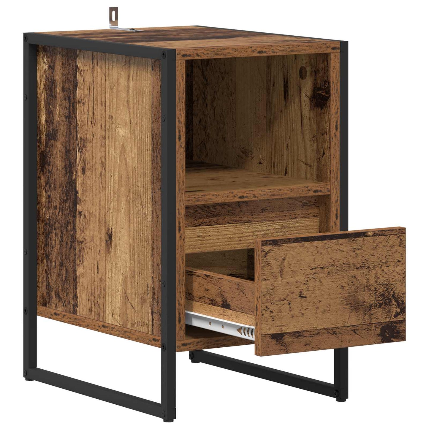 Bedside Table Old Wood 39.5 x 30 x 50 cm Engineered Wood
