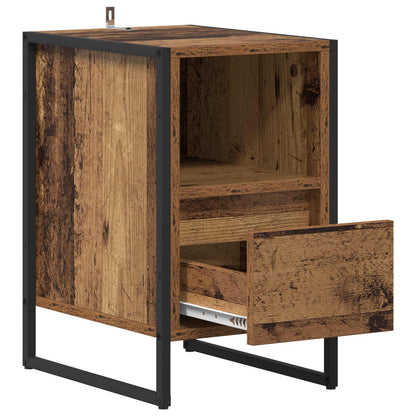 Bedside Table 2 pcs Old Wood 39.5 x 30 x 50 cm Engineered Wood