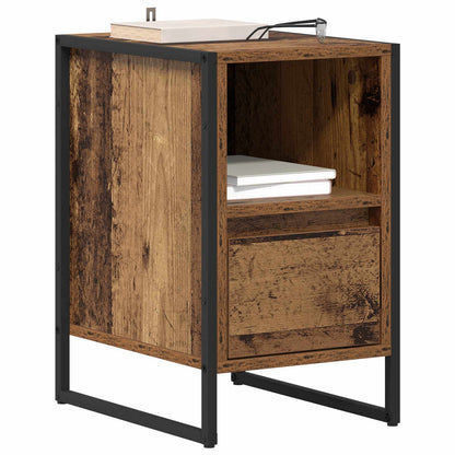 Bedside Table 2 pcs Old Wood 39.5 x 30 x 50 cm Engineered Wood