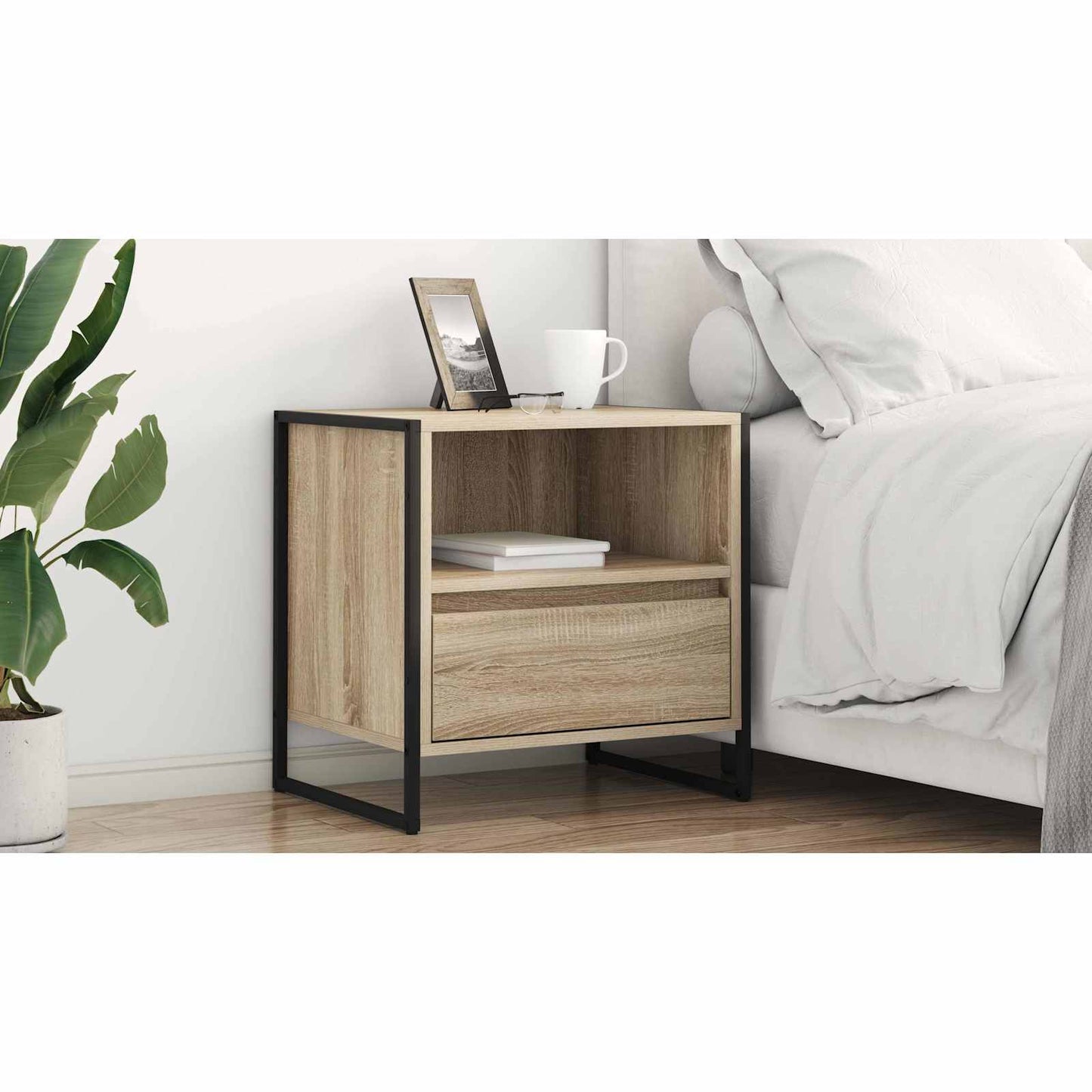 Bedside Table Sonoma 50 x 39.5 x 50 cm Engineered Wood