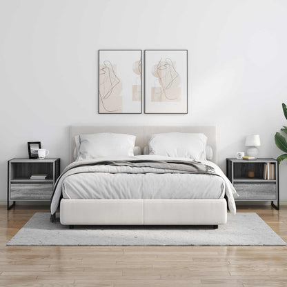 Bedside Table Grey Sonoma 50 x 39.5 x 50 cm Engineered Wood