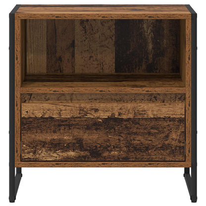Bedside Table Old Wood 50 x 39.5 x 50 cm Engineered Wood