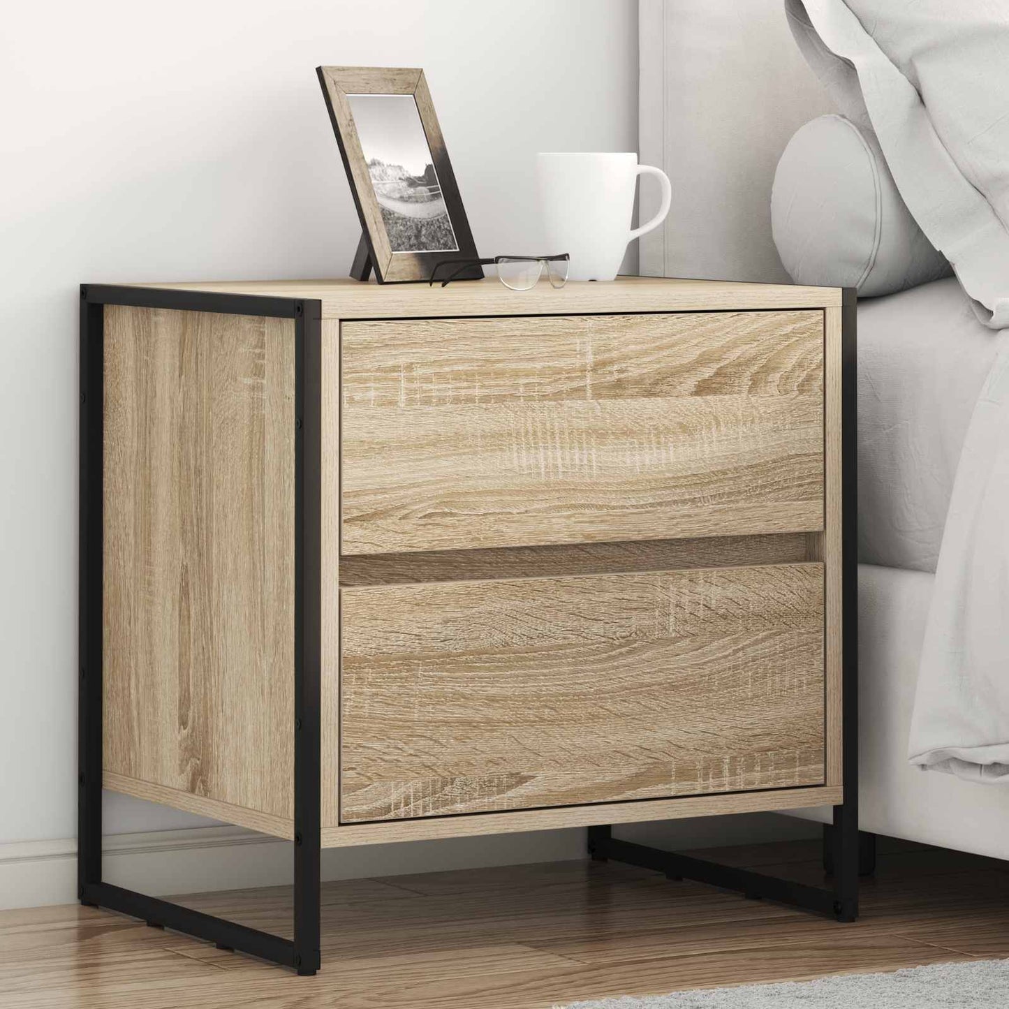 Bedside Table 2 pcs Sonoma 50 x 39.5 x 50 cm Engineered Wood