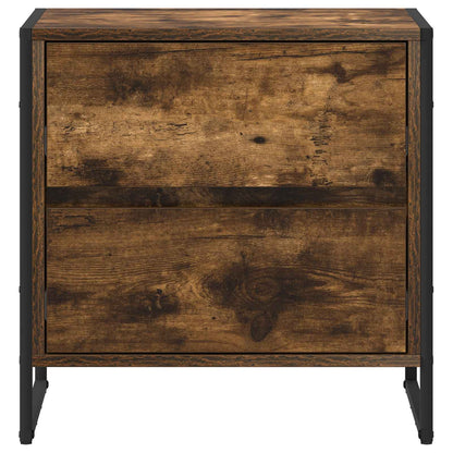 Bedside Table 2 pcs Smoke Oak 50 x 39.5 x 50 cm Engineered Wood